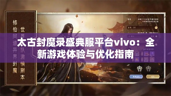 太古封魔录盛典服平台vivo：全新游戏体验与优化指南